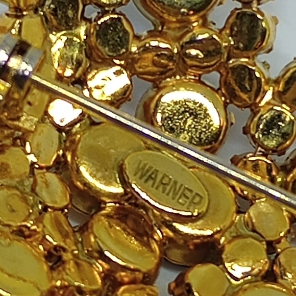 * vintage Warner Christmas Tree pin brooch AND clip on earrings SET - Picture 5 of 10